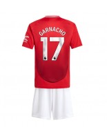 Manchester United Alejandro Garnacho #17 Domácí dres pro děti 2024-25 Krátký Rukáv (+ trenýrky)